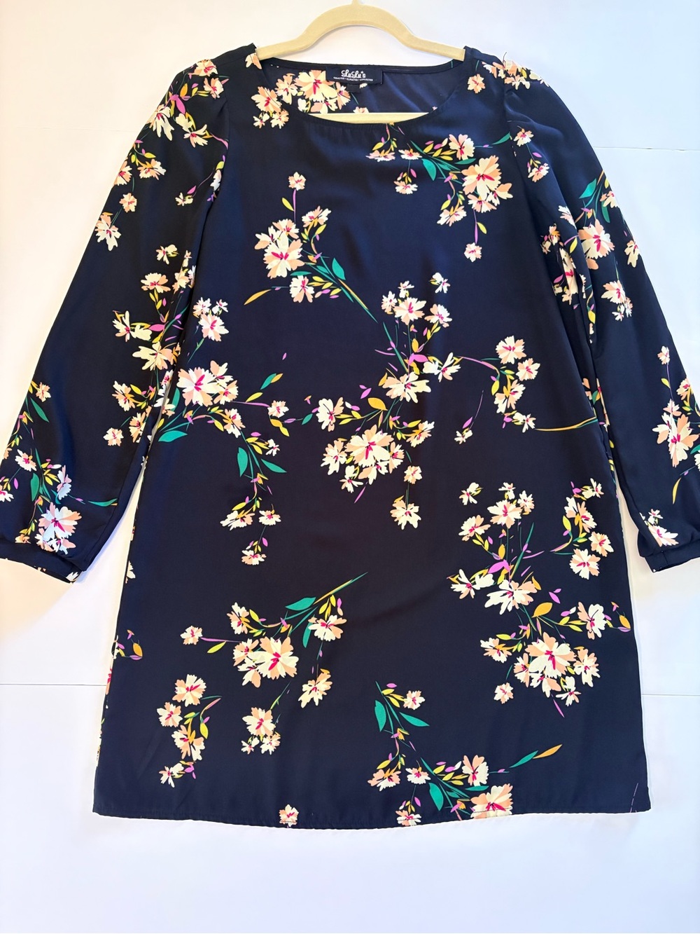 Kacey Montoya’s Closet | Lulu’s Navy Floral Shift Dress